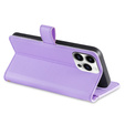 Откидной чехол для iPhone 14 Pro, Wallet Zipper Pocket, фиолетовый