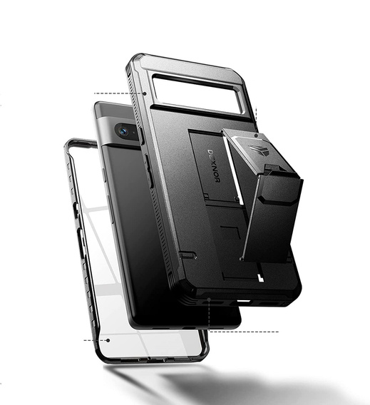 Бронированный чехол для Google Pixel 7 Pro, Dexnor Full Body, чёрный