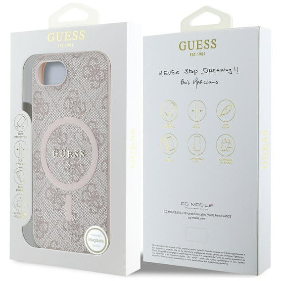 Чохол Guess HC MagSafe PU 4G Ring Classic Logo для iPhone 16e
