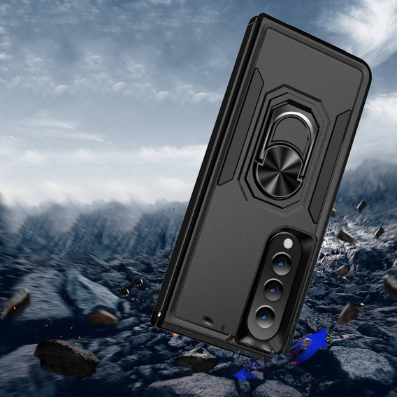 Бронированный Чехол до do Samsung Galaxy Z Fold 4 5G, Nox Case Ring, чёрный