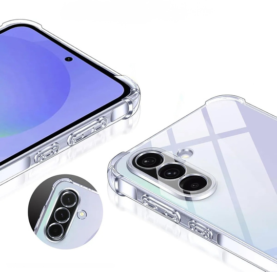 Чохол для Samsung Galaxy A36, Erbord Dropproof, прозорий + скло