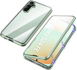 Чохол для Samsung Galaxy S24 FE, Magnetic Dual Glass, зелений