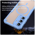 Бронированный чехол для Samsung Galaxy S25 FE, для MagSafe, матовый черный