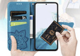 Откидной чехол для Samsung Galaxy A36, Butterfly, синий