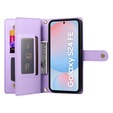 Откидной чехол для Samsung Galaxy S24 FE, Wallet Zipper Pocket, фиолетовый