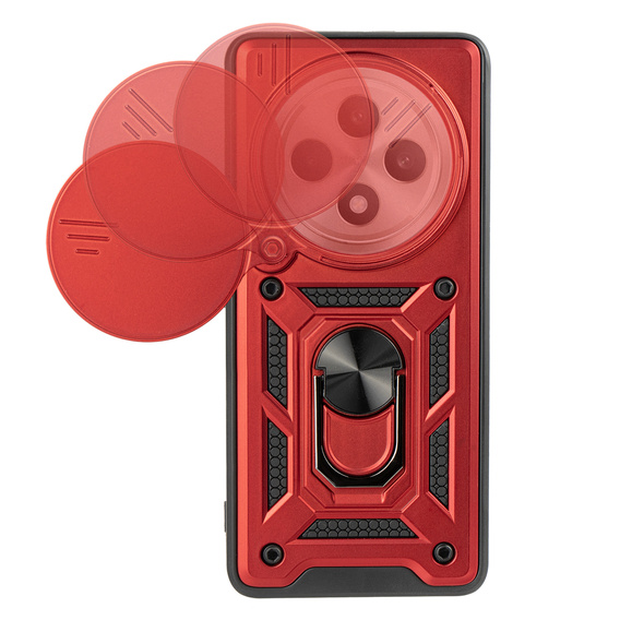 Чехол NOX Camera Slide Oppo Reno 12FS / 12F, CamShield Slide, красный