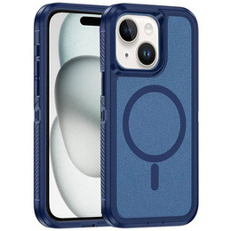 Чехол с рамкой для iPhone 15, для MagSafe, синий