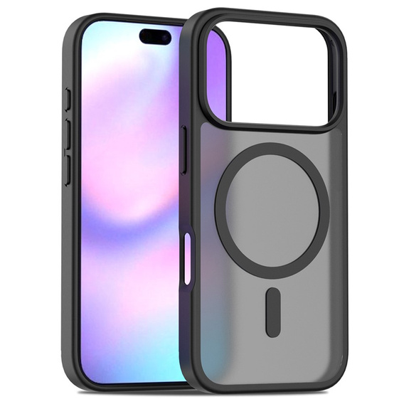 Матовый чехол для iPhone 17 Pro, для MagSafe, полупрозрачный черный