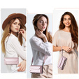 Чохол CASEME для Samsung Galaxy A56 5G, RFID Leather Wallet з плечовим ременем, рожевий