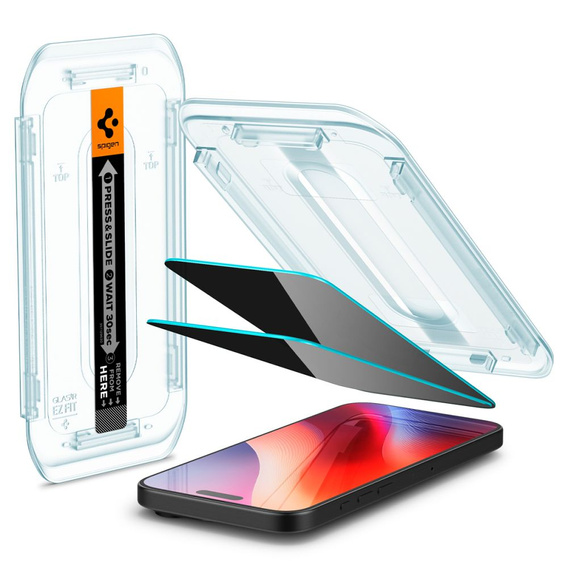 Закаленное стекло Spigen Privacy для iPhone 17 Pro Max / 16 Pro Max, Glas.TR Privacy (2 шт.)