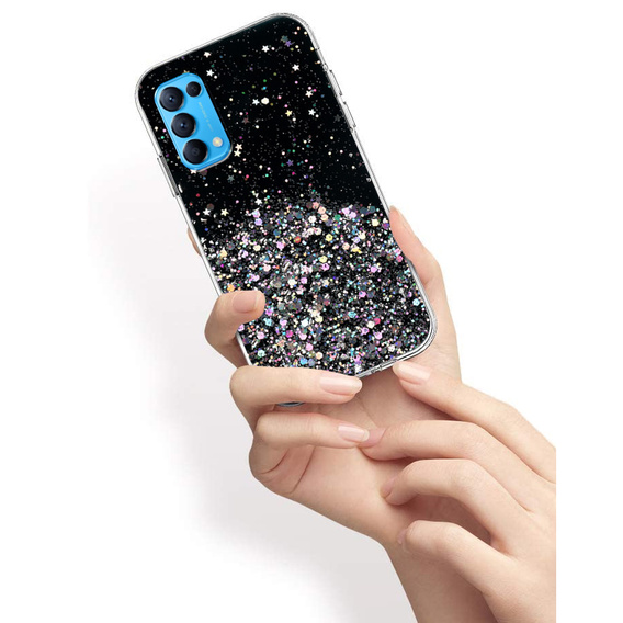 Чoхол до OPPO Reno 5 5G, Glittery, чорний