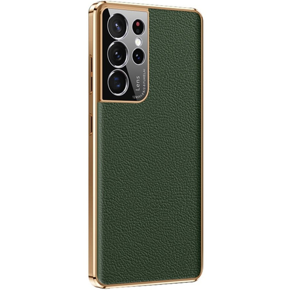 Чoхол до Samsung Galaxy S23 Ultra, Cowhide Leather, зелений