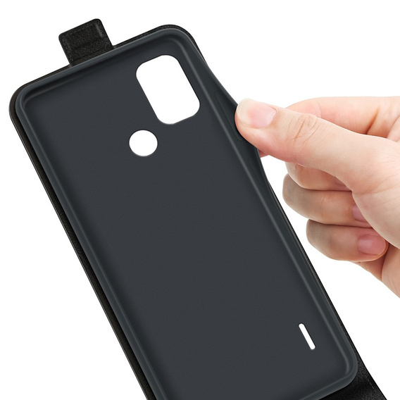 Футляр з клапаном для Nokia C21 Plus 4G, Flip, чорний