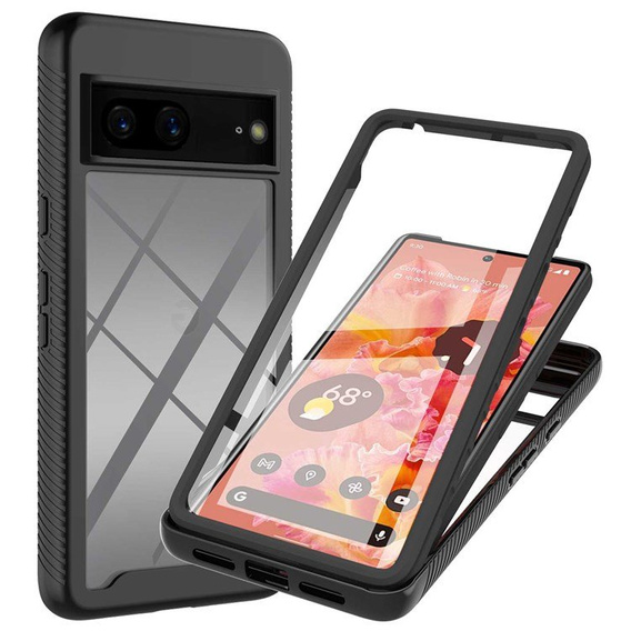 Чoхол Shockproof до Google Pixel 7, із захисним екраном, чорний