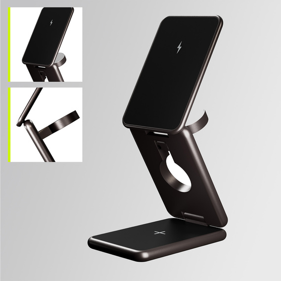 ERBORD 3в1 Бездротовий індуктивний зарядний пристрій з MagSafe для iPhone Apple Watch AirPods