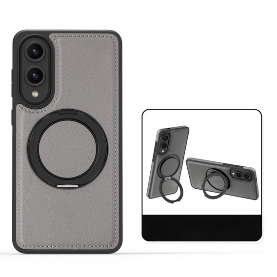 Чехол для Realme 12 Pro 5G / 12 Pro+ 5G, Leather Kickstand Ring, чёрный