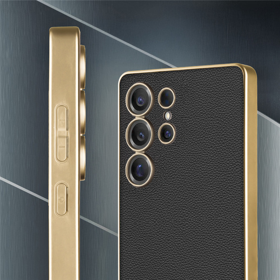 Чехол до Samsung Galaxy S25 Ultra, GKK Leather, чёрный