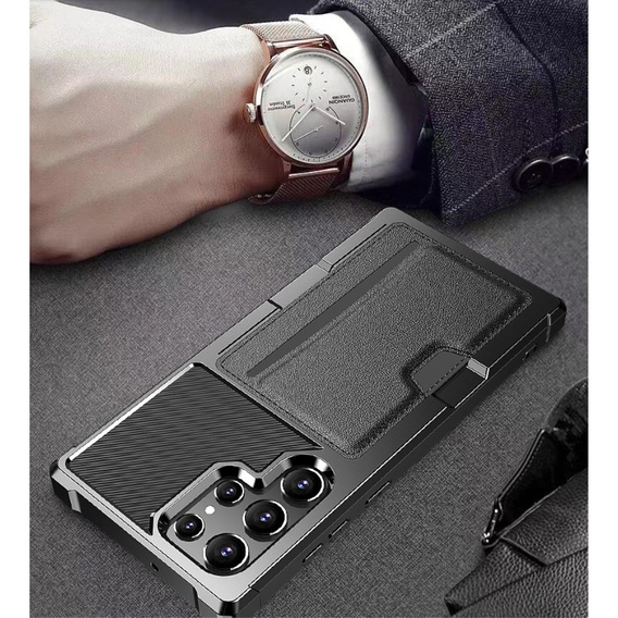 Чохол для Samsung Galaxy S24 Ultra, Card Holder Kickstand, чорний