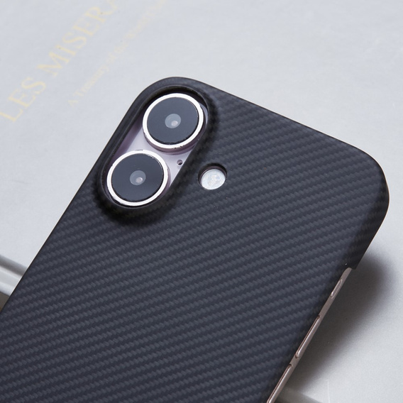 Чохол для iPhone 16, Aramid Fiber Cover, чорний
