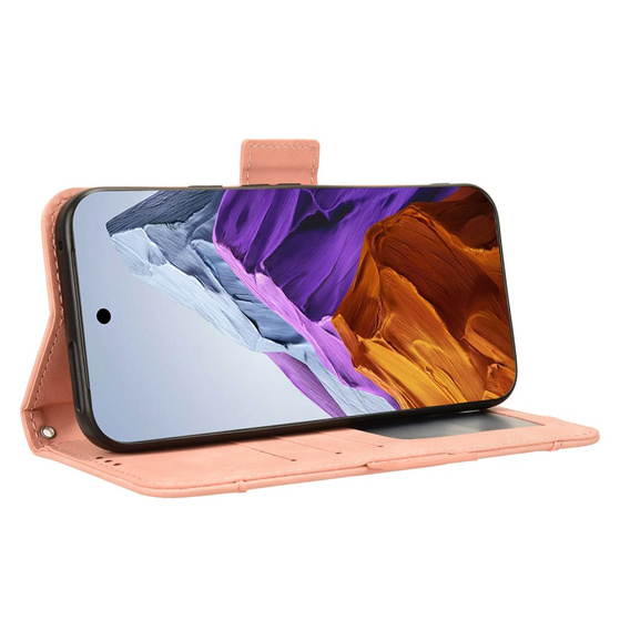 Откидной чехол для Google Pixel 9 Pro XL, Card Slot, розовый