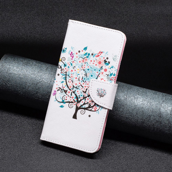 Откидной чехол для Samsung Galaxy M34, Wallet, colorful tree, белый