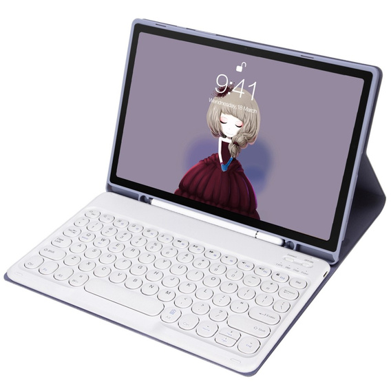 Чохол + клавіатура iPad 10.2" 2021/2020/2019 (9/8/7 gen.) / Air 10.5" 2019 (3 gen.), Leather Pen Slot, фіолетовий