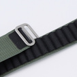 Нейлоновый ремешок для Apple Watch 1/2/3/4/5/6/7/8/SE/ULTRA 42/44/45/49 мм, зелёная / чёрный