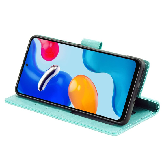Чехол Wallet до Xiaomi Redmi Note 11/11S, Mandala, Green