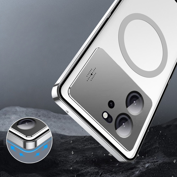 Защитный чехол для камеры Xiaomi 13T / 13T Pro, CamShield MagSafe, прозрачный / серебряный
