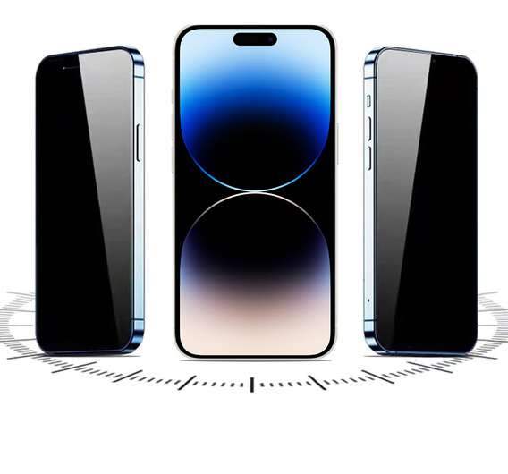 2x Загартоване захисне скло для iPhone 16e / 14 / 13 / 13 Pro, ERBORD 9H Easy App Anti-Peep