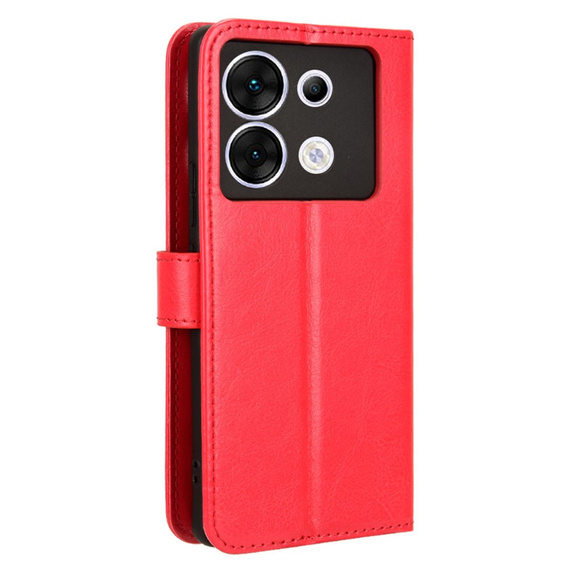 Футляр з клапаном для Infinix Zero 30 5G, Crazy Horse Wallet, червоний