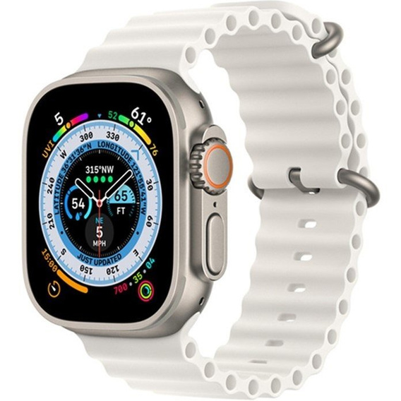 Силиконовый ремешок Apple Watch Ultra 49mm, White