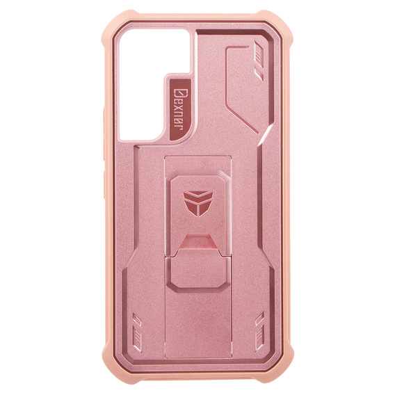 Броньований чохол для Samsung Galaxy S22, Dexnor Full Body, рожевий rose gold