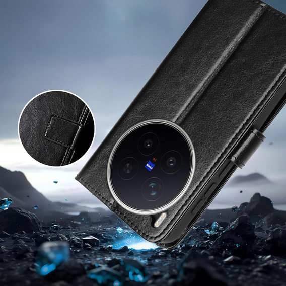 Чохол з клапаном Crazy Horse Wallet для Vivo X300 Pro