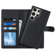 Чохол-скринька для Samsung Galaxy S23 Ultra, гаманець, для MagSafe, зелений, з клапаном, для Samsung Galaxy S23 Ultra, гаманець, для MagSafe, чорний