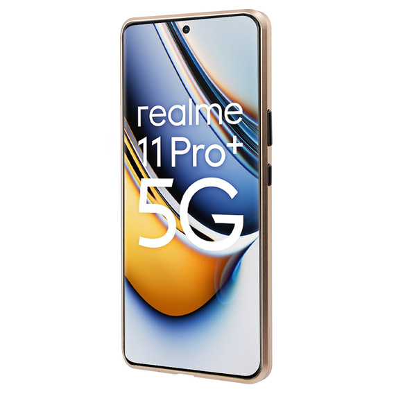 Чохол для Realme 11 Pro 5G / Pro+ 5G, Magnetic Dual Glass, золотий