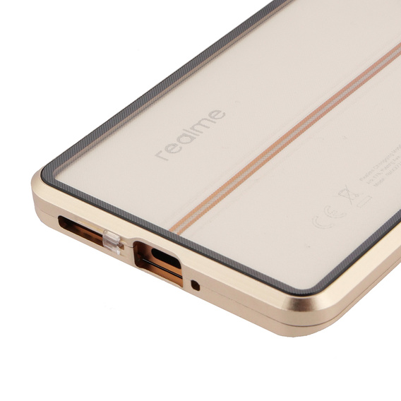 Чохол для Realme 11 Pro 5G / Pro+ 5G, Magnetic Dual Glass, золотий