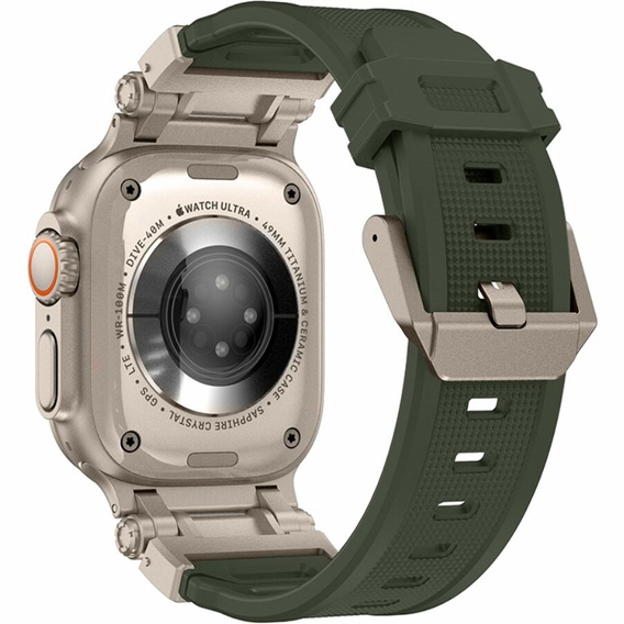Ремешок ERBORD ProTech для Apple Watch 1/2/3/4/5/6/7/8/9/SE/Ultra/Ultra 2 42/44/45/49MM, зелёная