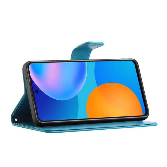 Откидной чехол для Xiaomi Redmi Note 10 5G / Poco M3 Pro 4G/5G, Butterfly, синий