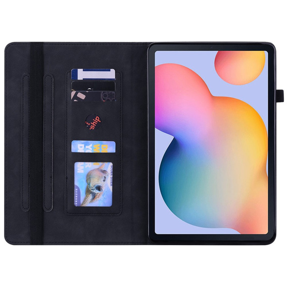 Чехол до Samsung Galaxy Tab S6 Lite, Wallet Pen Slot, чёрный