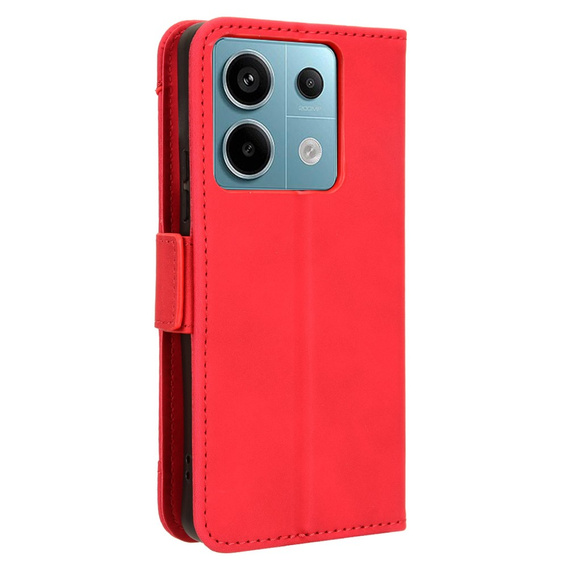 Футляр з клапаном для Xiaomi Redmi Note 13 Pro 5G, Card Slot, червоний