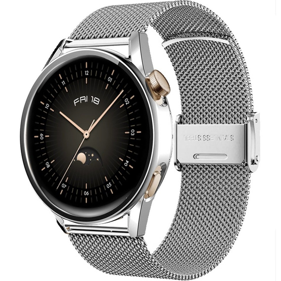 Металический браслет с чехлом для часов Huawei Watch GT 3 42mm, Silver