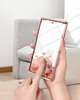 Чехол до Samsung Galaxy S22 Ultra, Suritch Full Body Marble, розовый
