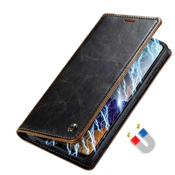 Флип-кейс CASEME для Samsung Galaxy A52/A52s, Waxy Textured, кофе