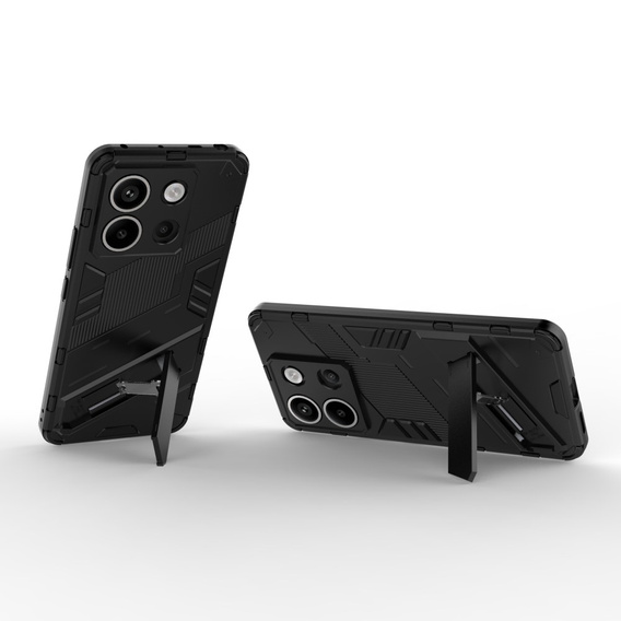 Чехол для Xiaomi Redmi Note 13 Pro 5G, Military kickstand, чёрный