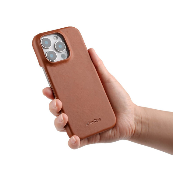 Чохол MELKCO для iPhone 16 Pro, Waxy Textured, коричневий