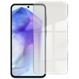 Чохол для Samsung Galaxy A35 5G, Fusion Hybrid, із захистом камери, прозорий / чорний