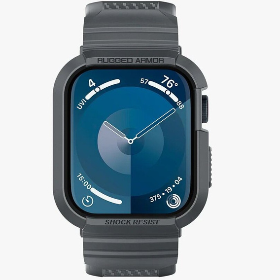 Чoхол ремінець SPIGEN до Apple Watch 4/5/6/7/SE 44/45mm, Rugged Armor Pro, Charcoal Grey