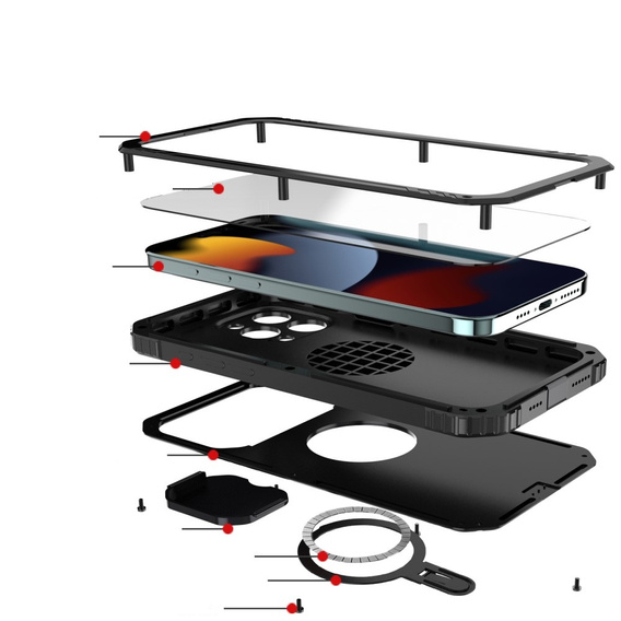 Чохол для iPhone 15, DefenderMag, чорний