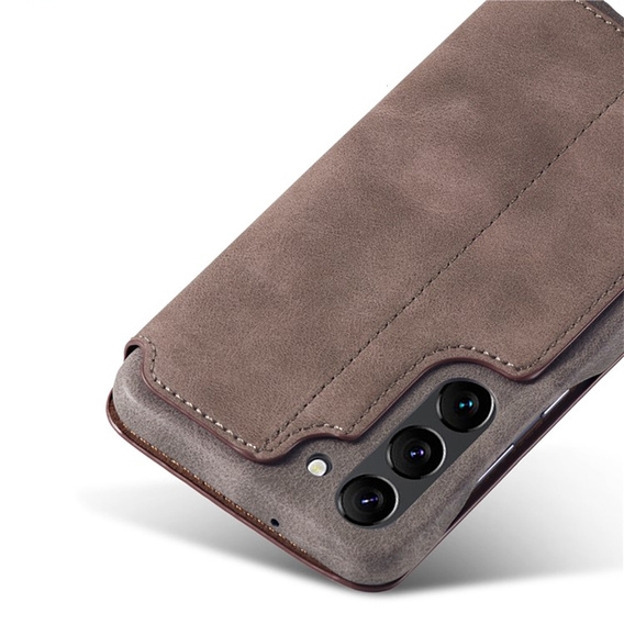 Чохол-книжка для Samsung Galaxy S23, ERBORD Retro, коричневий